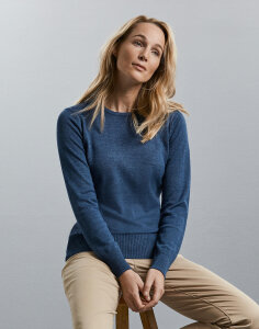 Ladies Crew Neck Knitted Pullover Russell Collection 0R717F0