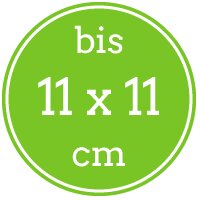 max. 11 x 11 cm